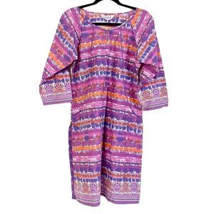 Vintage Biba Batik Print Tunic Top Sz 38 NWT